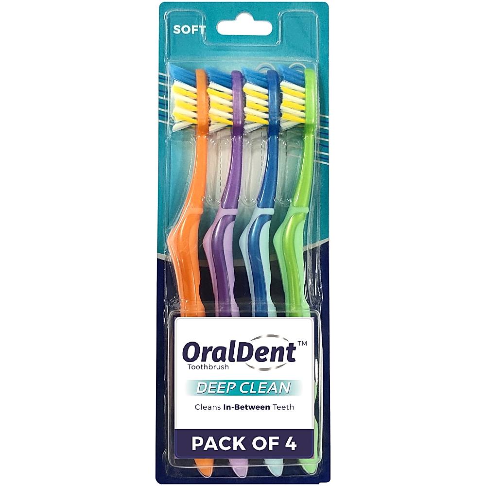 Oraldent Deep Clean Soft Toothbrush - 4 U