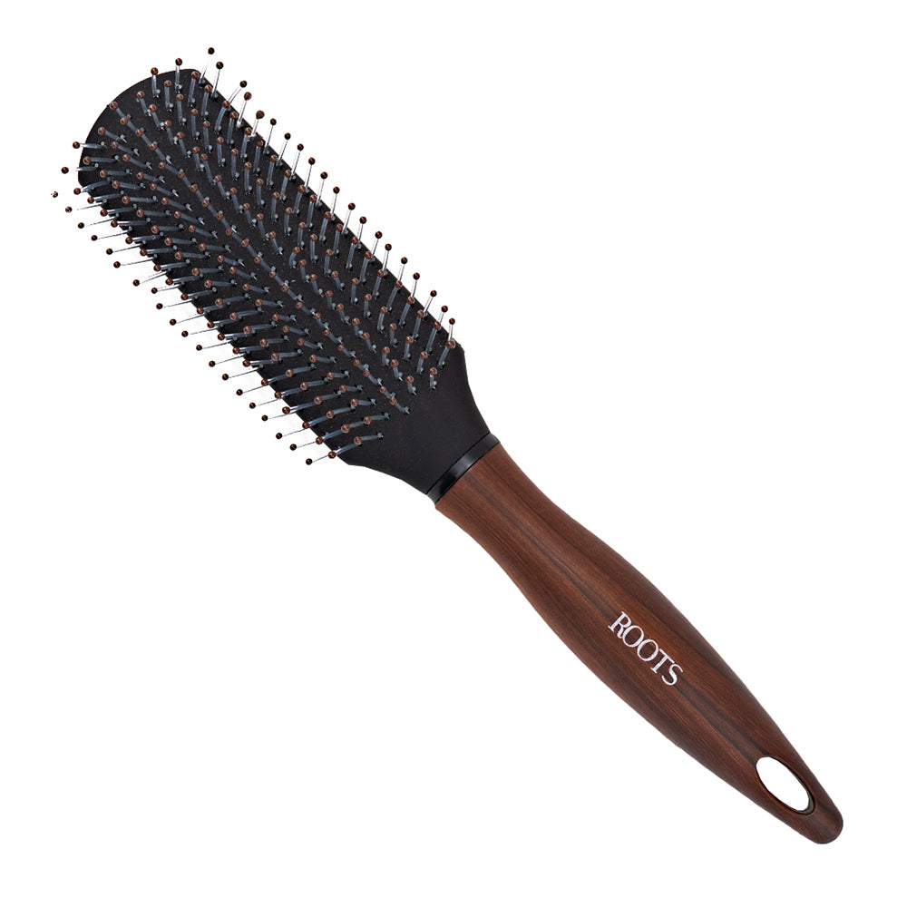 Roots Hair Brush 9 (WDR44) Flat - Brown - 1 U