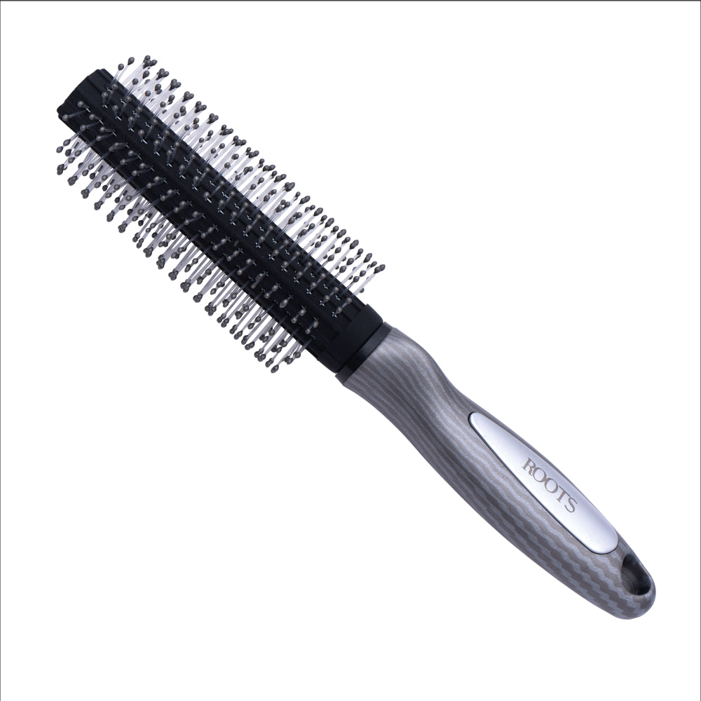 Roots TruGlam Hair Brush (SLV12) Round-Silver - 1 U