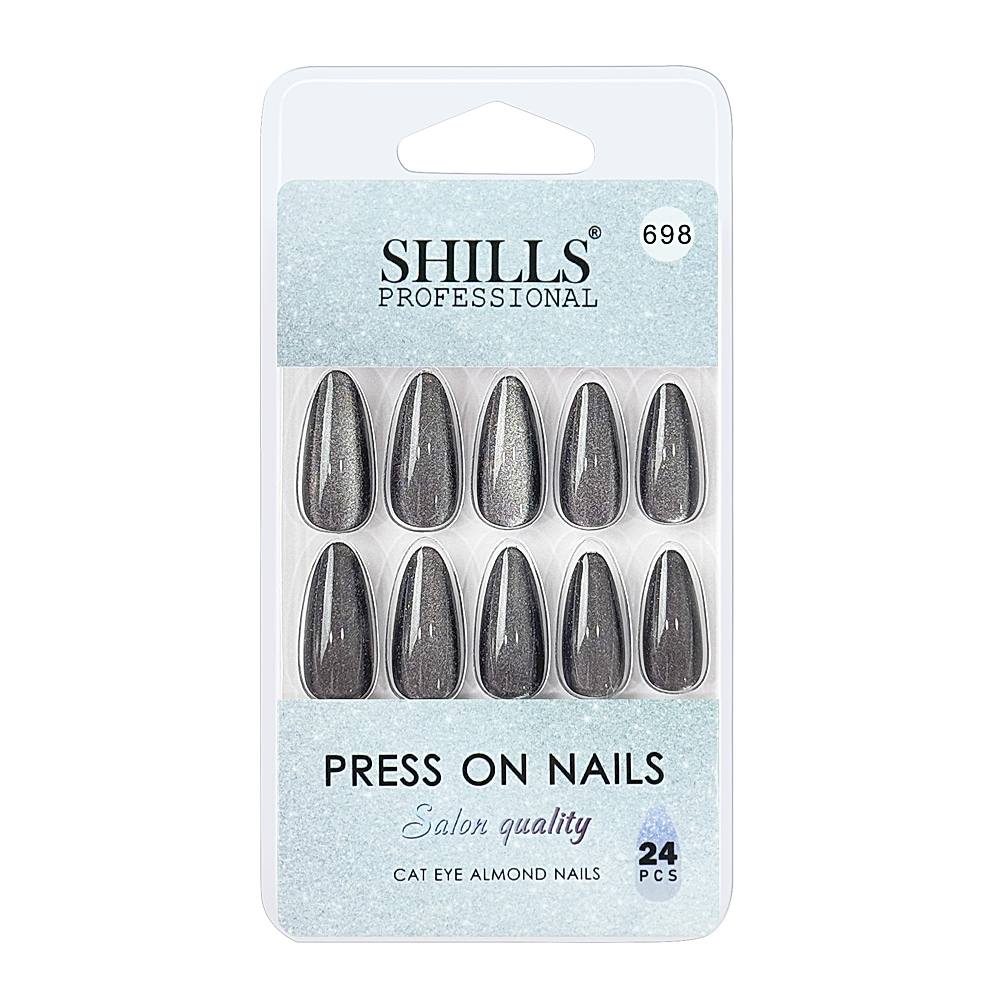 Shills Professional Press On Cat Eye Almond Nails - 24 U