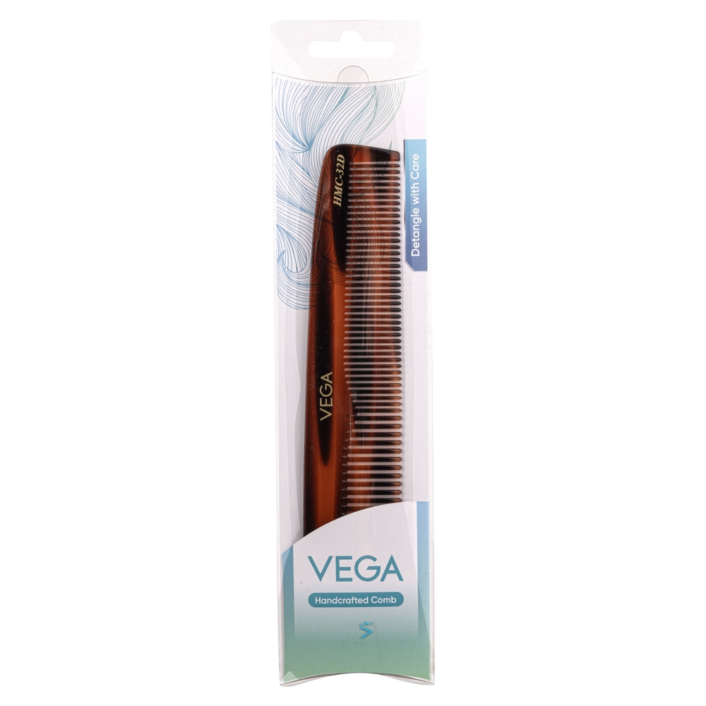 Vega Handcrafted Dressing Comb (HMC-32D) Tortoise - 1 U