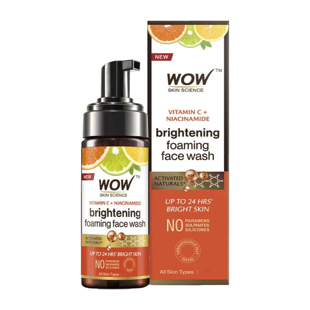WOW Skin Science Vit C Foaming Face Wash With Brush - 150 ml