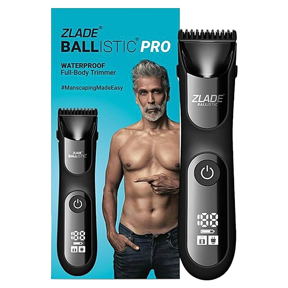 Zlade Ballistic Pro Full-Body Manscaping Trimmer With Ceramic Blades - Black - 1 U