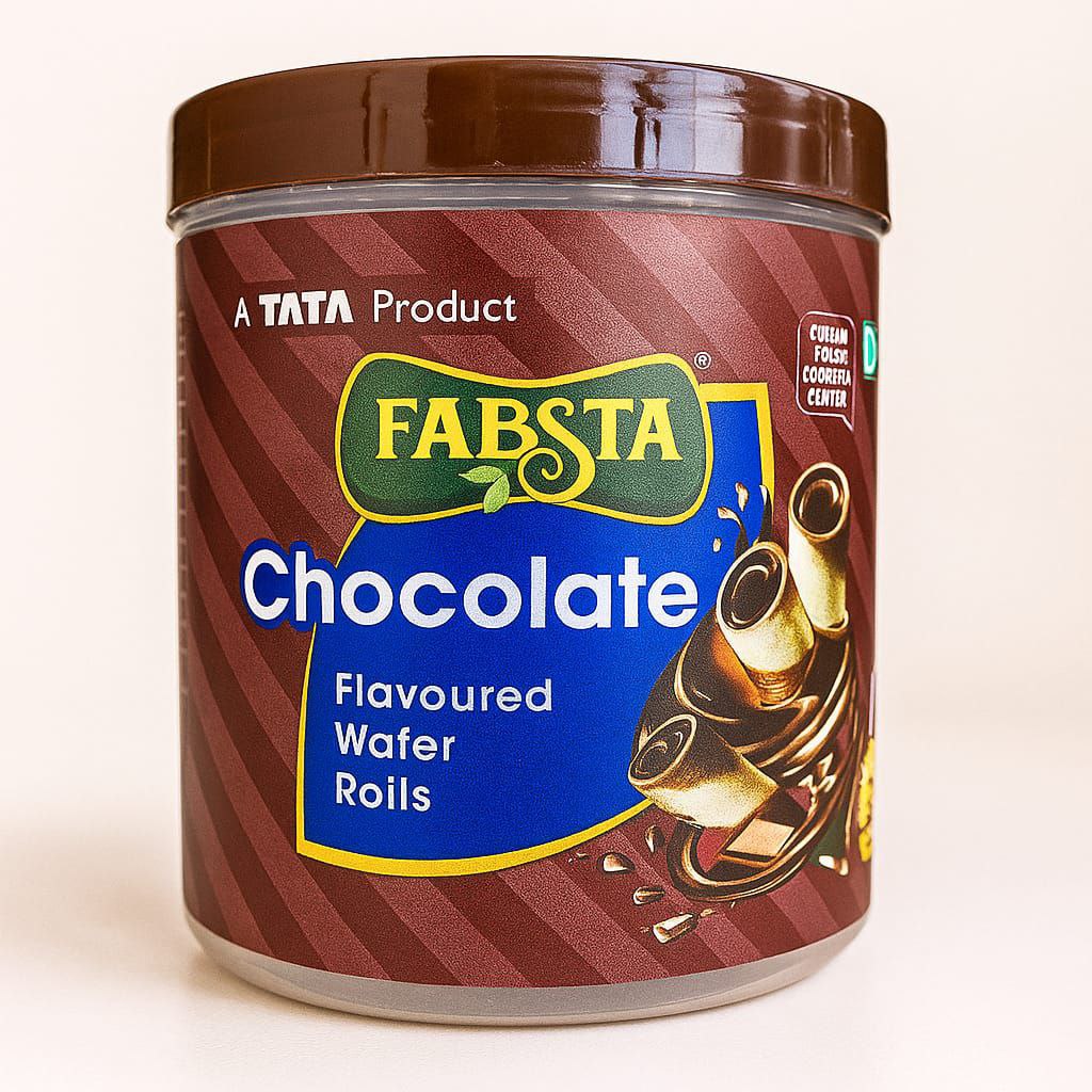 TATA Fabsta Chocolate Flavoured Wafer Roll 250 Gm