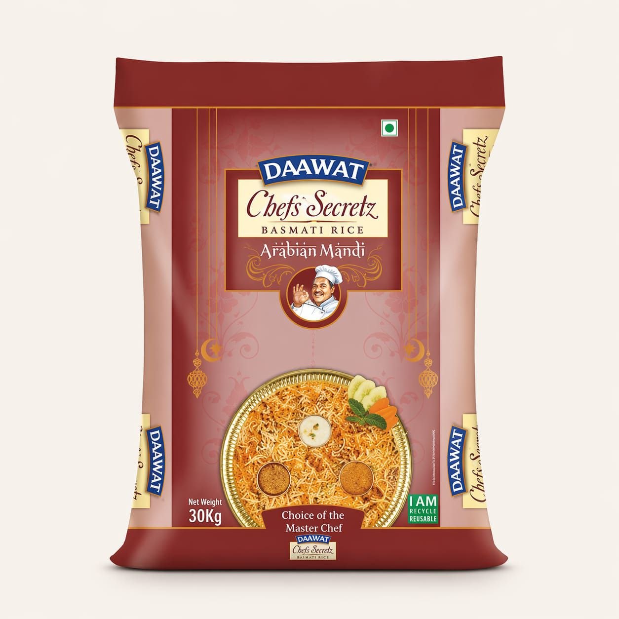 Daawat - Chef's Secretz Arabian Mandi Basmati Rice, 30 Kg