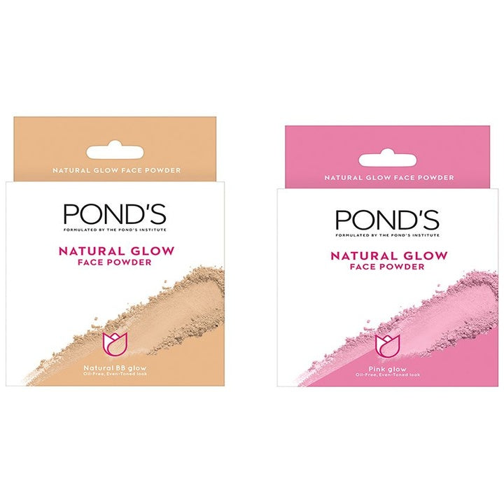 Ponds Set of 2 Oil Free Natural Glow Loose Face Powder - Pink Glow & BB Glow