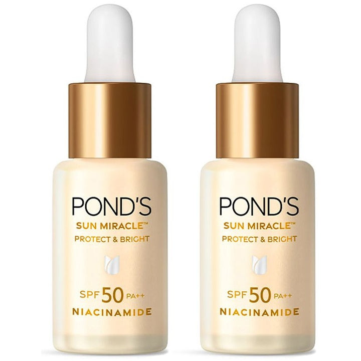 Ponds Set of 2 SPF50 Protect & Brighten Serum Sunscreen with Niacinamide C - 14 ml each