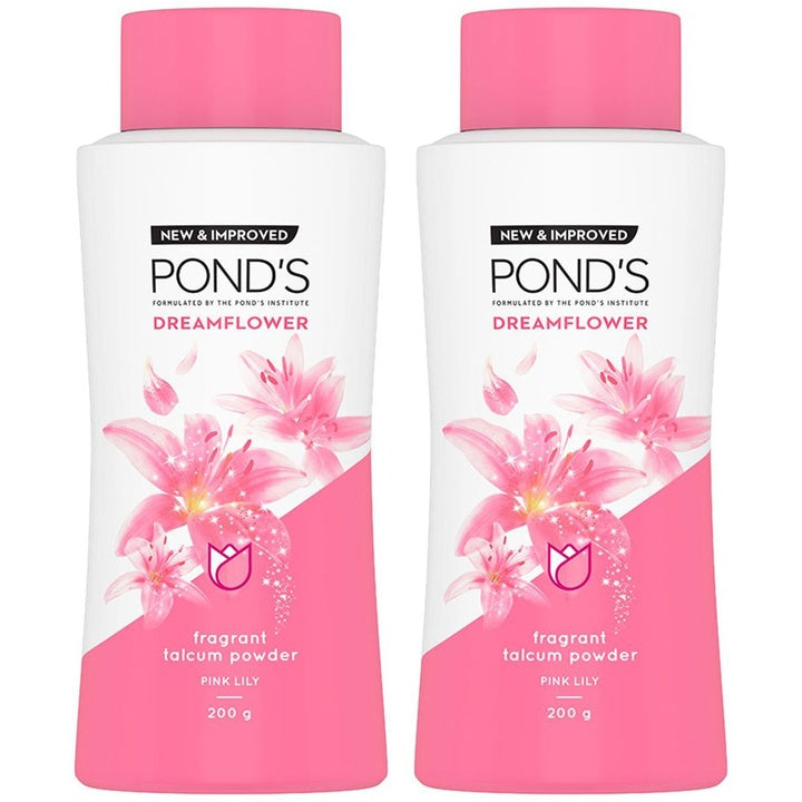 Ponds Set Of 2 Dreamflower Pink Lily Fragrant Powder With Vitamin B3 - 200g Each
