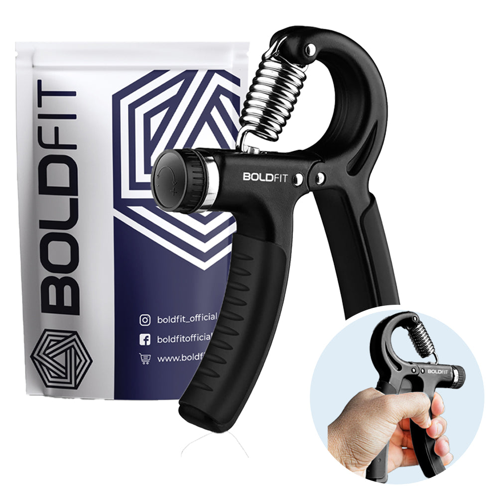 Boldfit Adjustable Hand Grip Strengthener (40 kg) - Black - 1 U