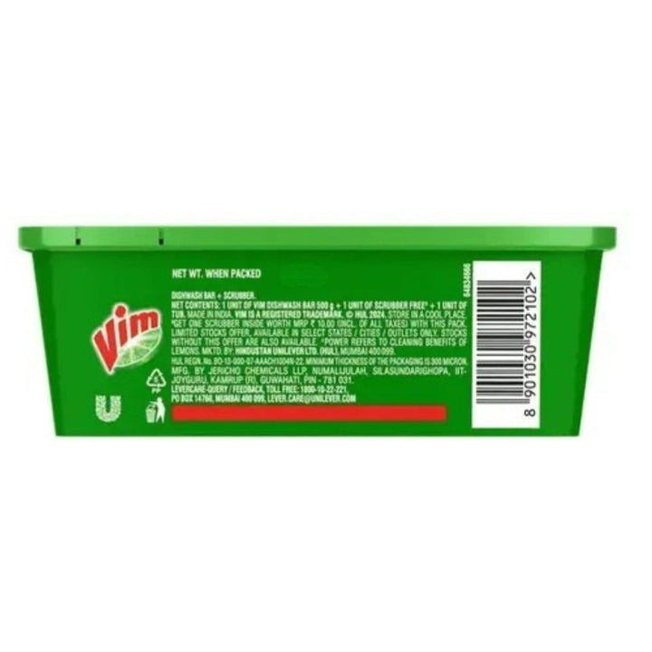 Vim Dishwash Bar Tub Lemon 500 g