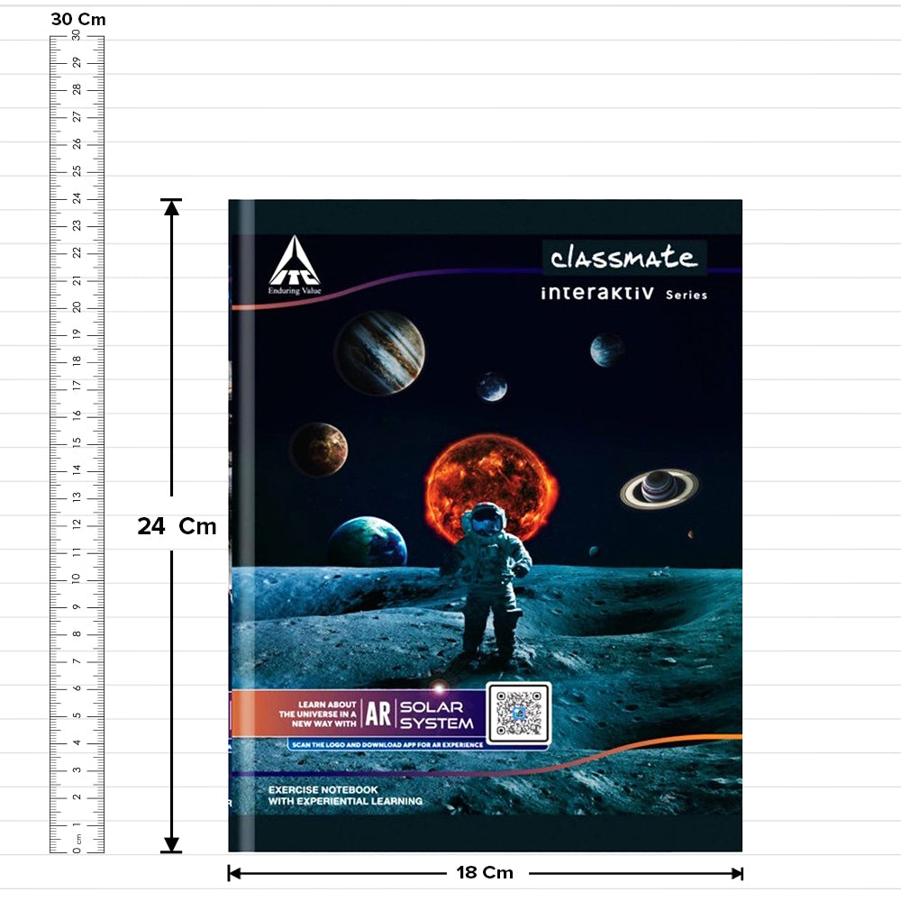 Classmate AR Interaktiv Assorted Note Book Single Line - 24x18 cm - 1 U