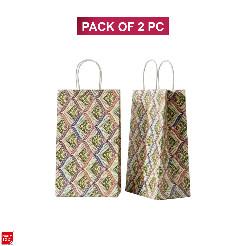 Dailyso Flower Design Gift Bag D1- Micro Metalic - 2 Pieces - 1 U