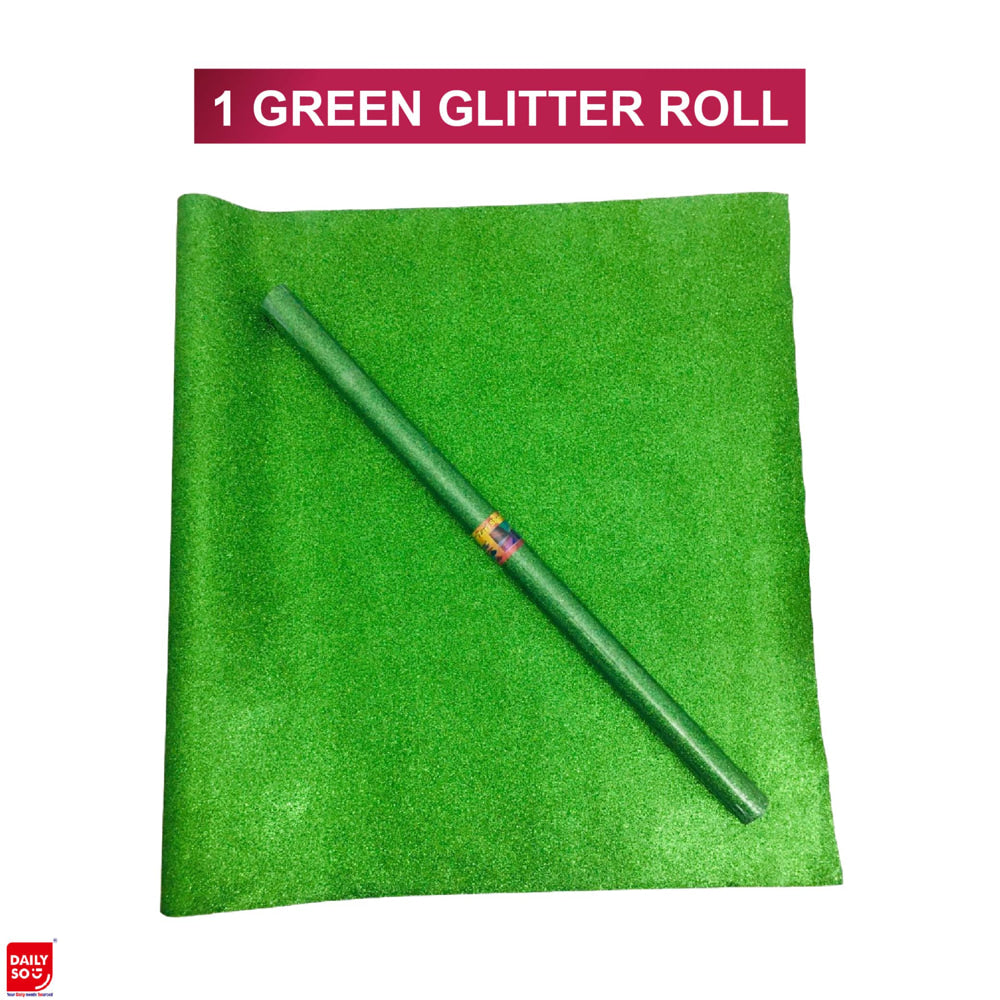 Dailyso Original Glitter Decoration Paper 55 X 100 Cm Green - 1 U