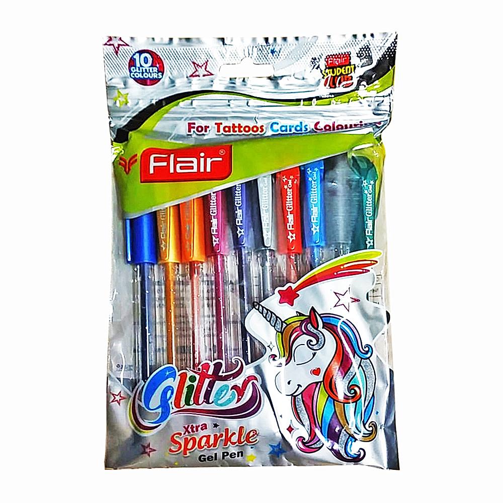Flair Glitter Xtra Sparkle Gel Pen - 10 U