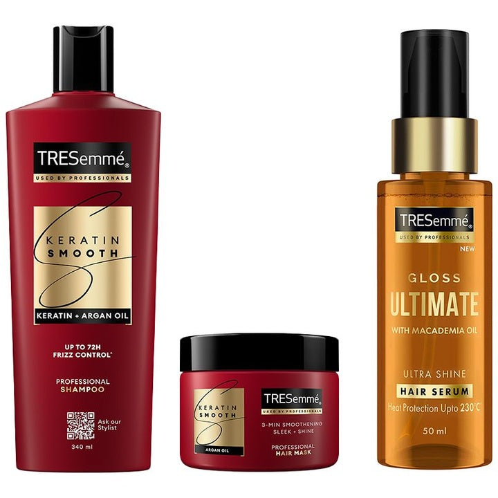 TRESemme Set of Keratin Smooth Pro Collection Shampoo+Hair Mask+Gloss Ultimate Hair Serum