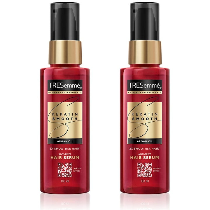 TRESemme Set of 2 Keratin Smooth Anti-Frizz Hair Serum with Argan Oil - 100 ml each