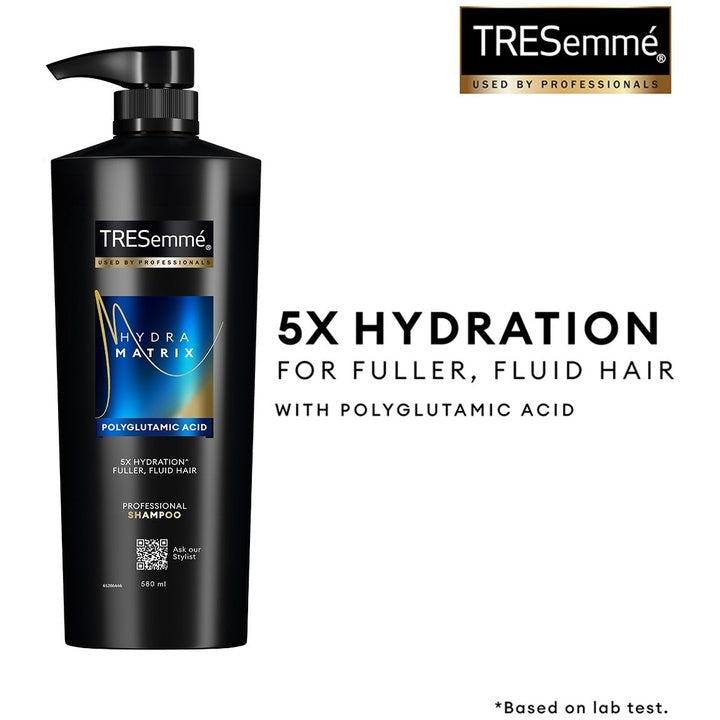 TRESemme Hydra Matrix Shampoo - Polyglutamic Acid for 100H of Hydrated Hair - 580 ml