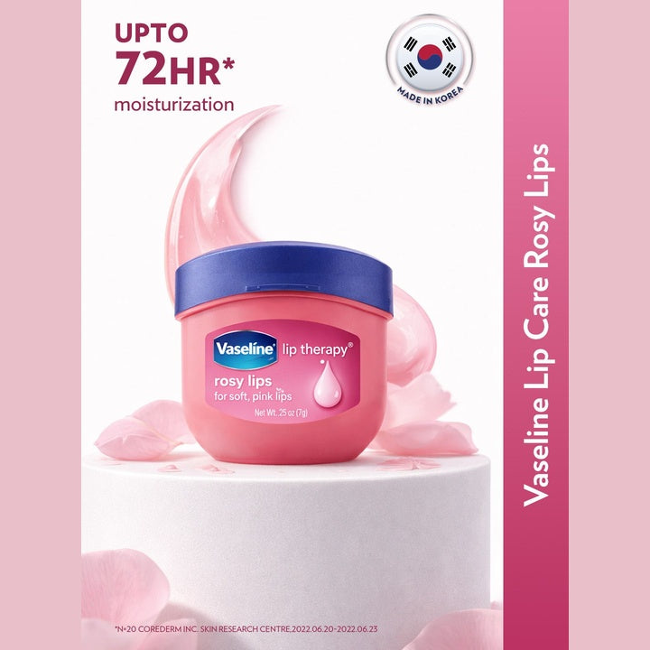 Vaseline Lip Care Pink Lip Balm for 72Hr Moisturization 7g - Rosy Lips