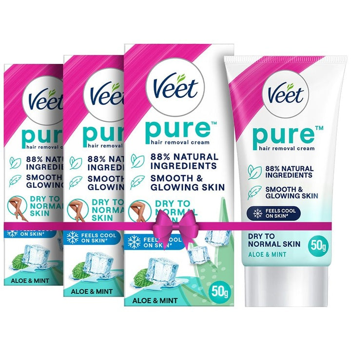 Veet Set of 3 Pure Hair Removal Cream for Dry Skin - 50g Each