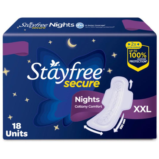 Stayfree Secure Nights Cottony Soft Comfort XXL: 18 U