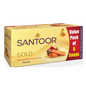 Santoor by Wipro Gold Bathing Bar Soap with Kashmiri Saffron, Sandal & Sakura Extracts  (6 x 125 g)