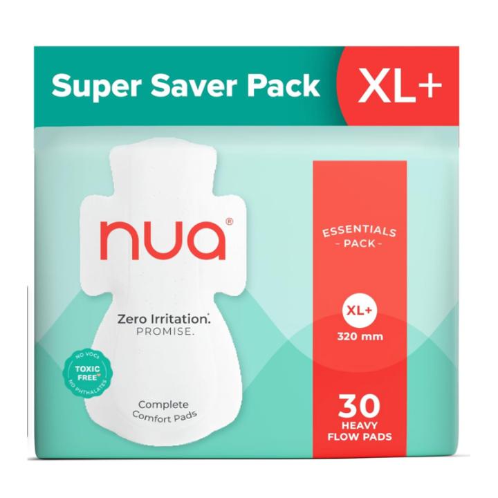 Nua Ultra-Safe Sanitary Pads XL+: 30 U