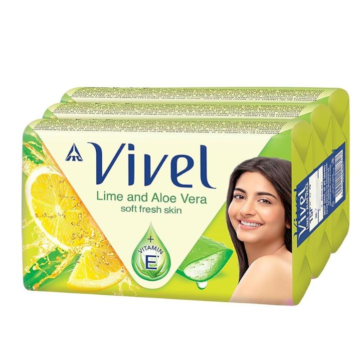 Vivel Lime & Aloe Vera Soap: 3x150 g