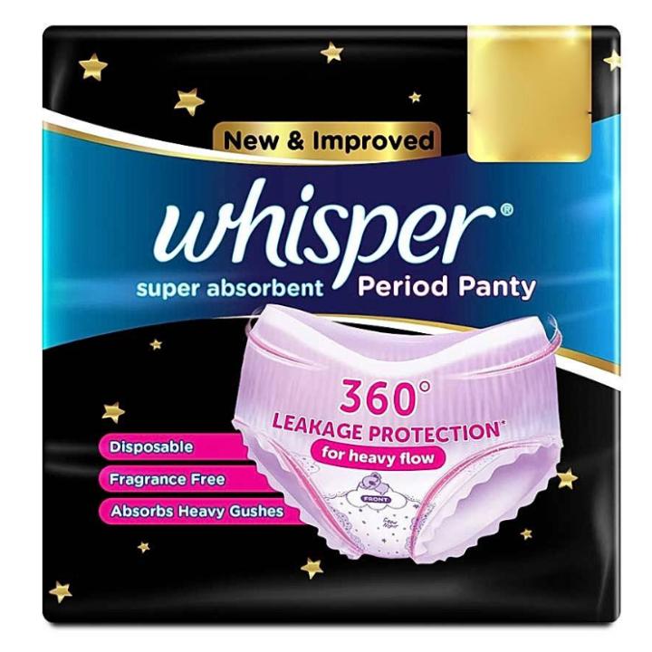 Whisper Super Absorbent Period Panty L-XL: 6 Unit