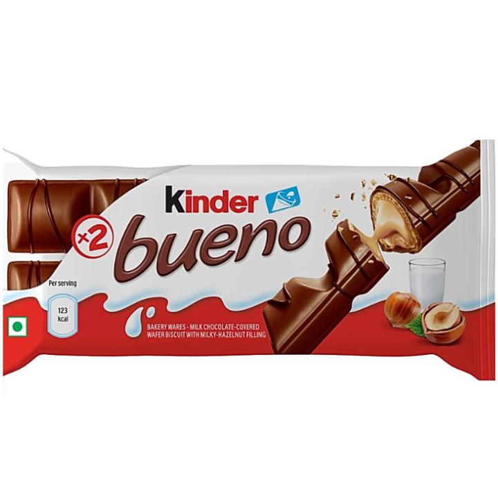 Kinder Bueno Milk Chocolate Wafer Biscuit: 43 g