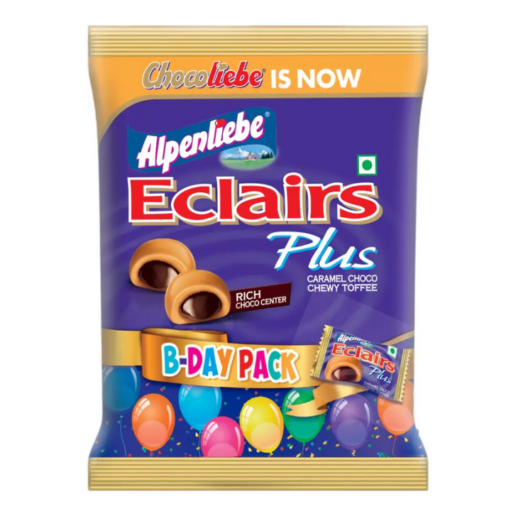 Alpenliebe Eclairs Plus Chocolate, Caramel Toffee  (425 g)