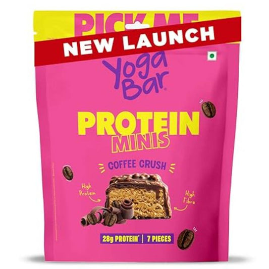 Yogabar Protein Minis Coffee Crush: 7x18 g