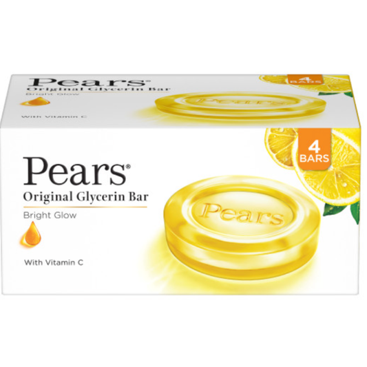 Pears Moisturising Bathing Bar Soap With Glycerine Pure & Gentle - For Golden Glow 3x125 g