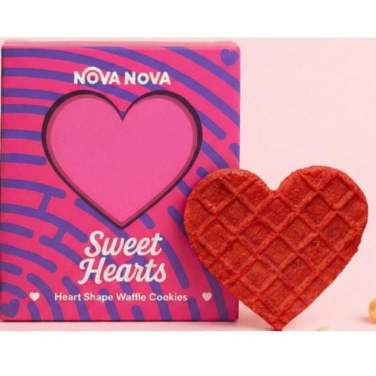 Nova Nova Heart Shape Red Velvet Dark Choco Filling Cookies: 33 g