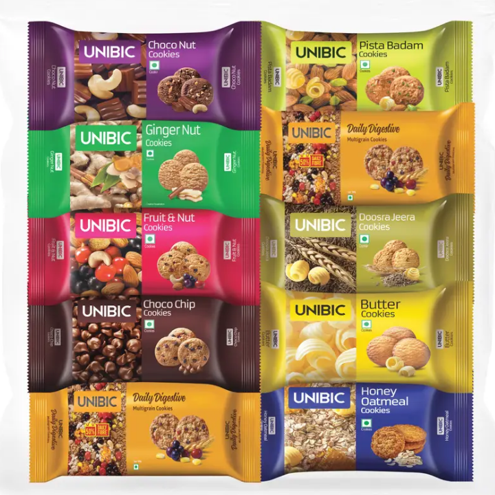 UNIBIC Assorted Cookies Biscuit (Cooki)  (10 x 75 g)