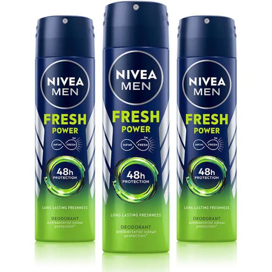 NIVEA Fresh Power Deo Spray (Pack of 3) 3x150ml