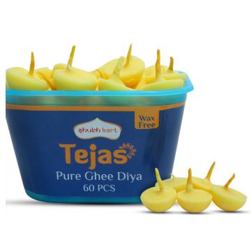 Shubhkart Tejas Pure Ghee Diya Wick: 60 Units