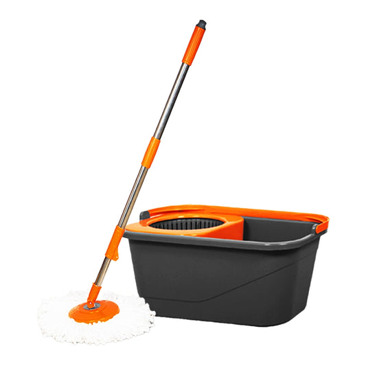 Chakaachak Eco Spin Bucket Mop - Grey & Orange