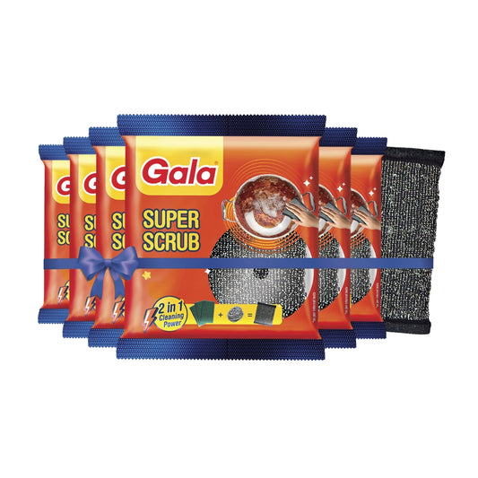 Gala Stainless Steel Super Utensil Scrubber Black - 6 U