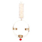 Decorative Gajra Hanging Diya 2 - White & Gold - 1 U
