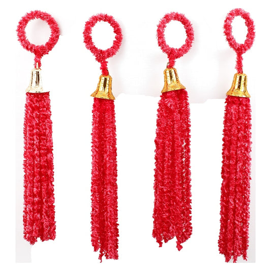 Decorative Woollen Dangler - Pink - 4 U