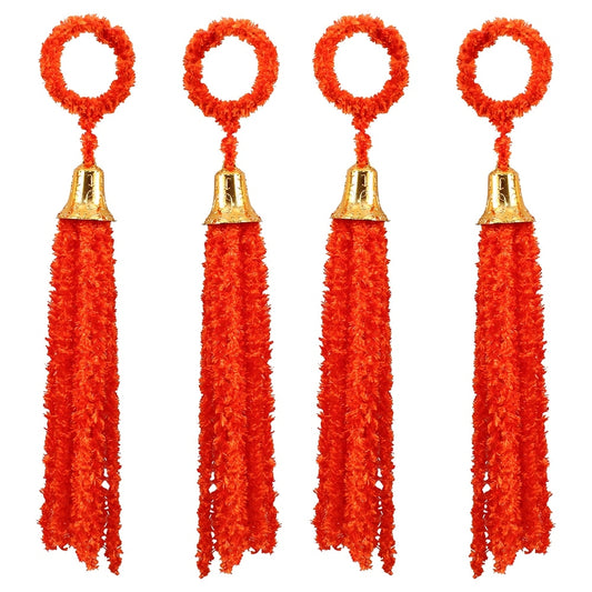 Decorative Woollen Dangler - Orange - 4 U