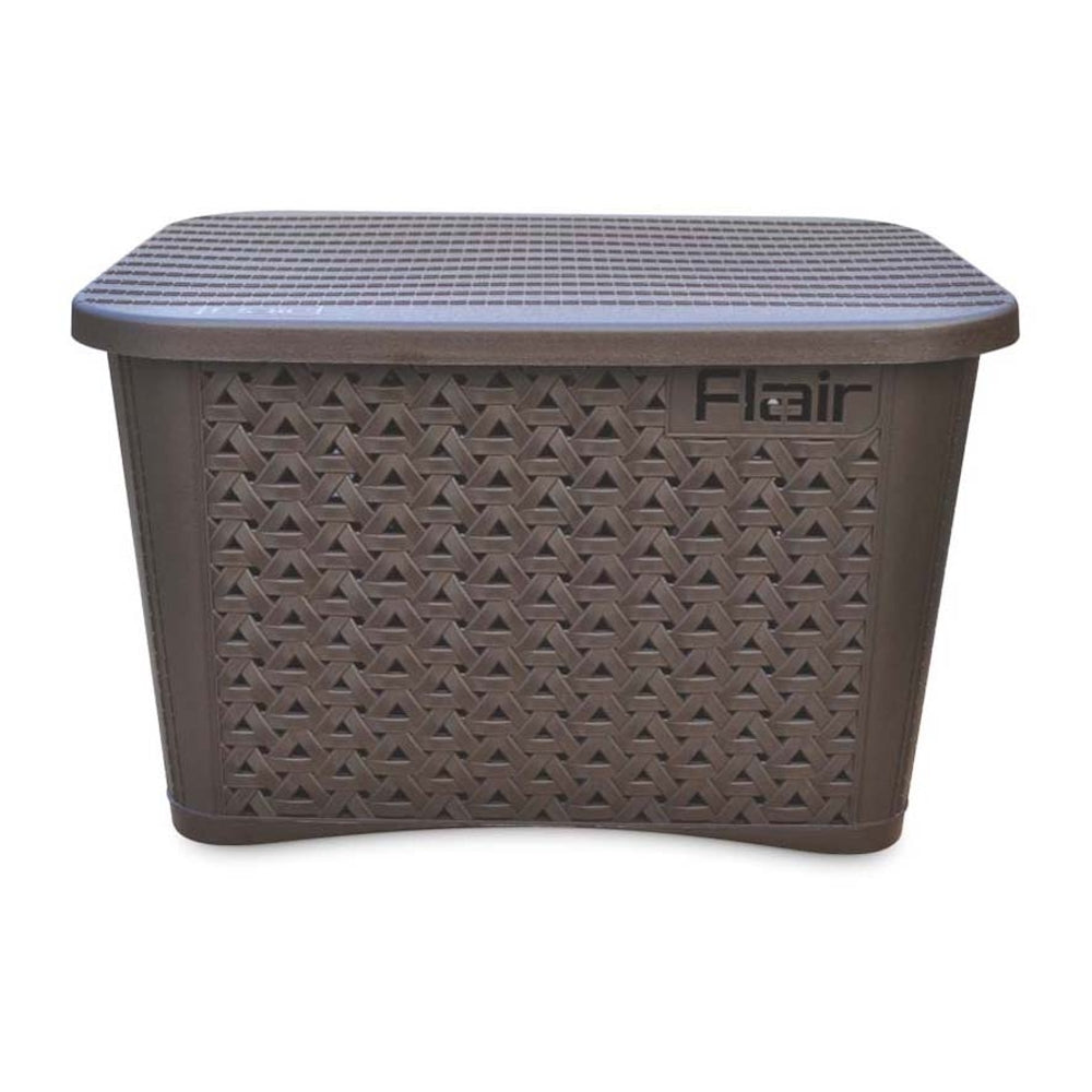Flair Utility Multipurpose Basket With Lid (Large) - Brown - 1 U