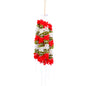 Fabric Red & White Hair Gajra Set Pack Of 6 - 1 Unit
