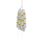 Fabric Yellow & White Hair Gajra Set Pack Of 6 - 1 Unit