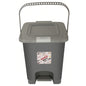 Happy Family Square Pedal Dustbin (Grey) - 15 Liter - 1 Unit