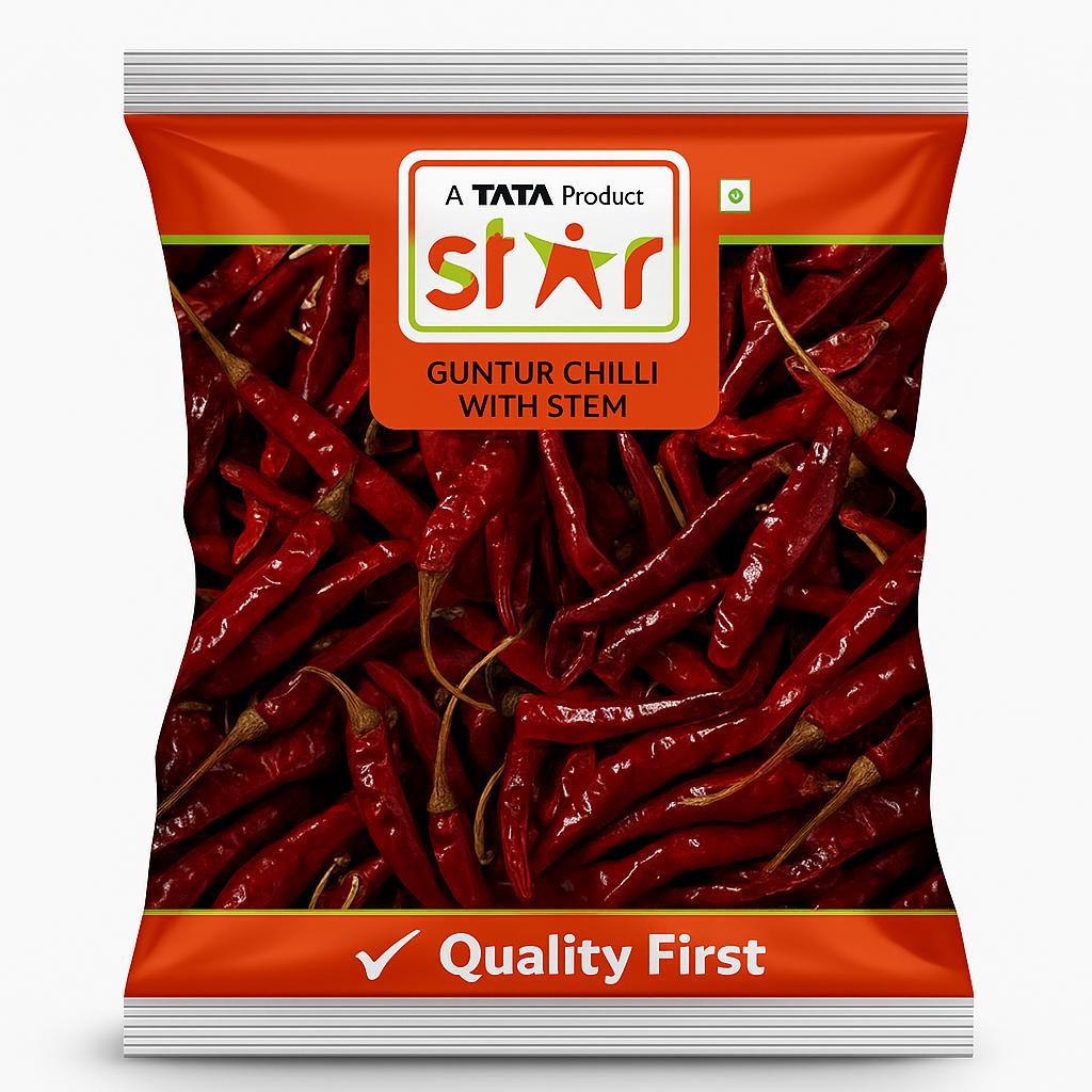 Star Whole Guntur Chilli Stem Less 200 Gm