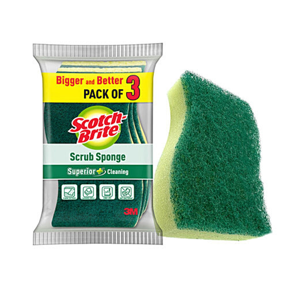 Scotch Brite Scrub Sponge Large - 3 U