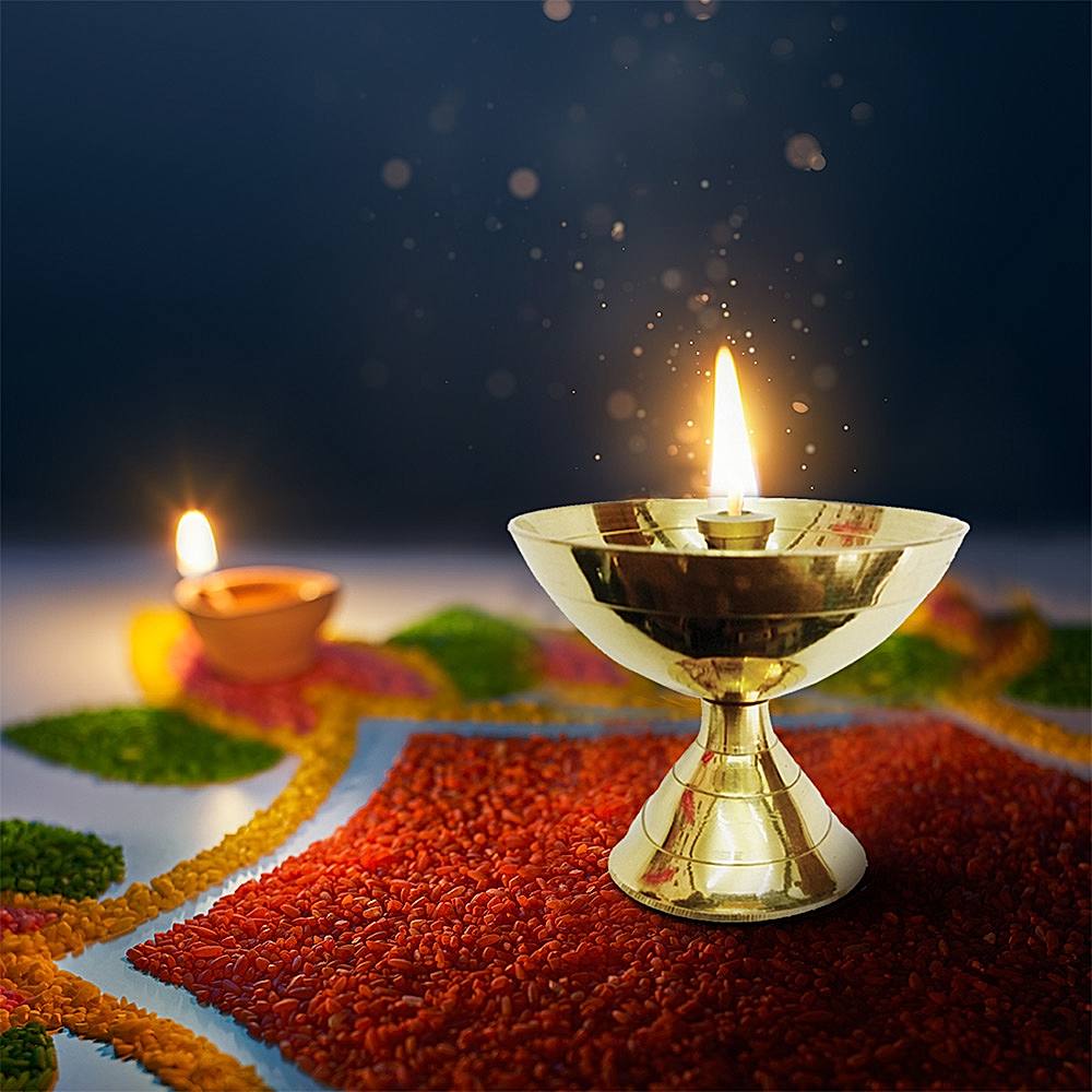Shubhkart Nitya Pyali Brass Diya - Size 4 -74 g - 1 U