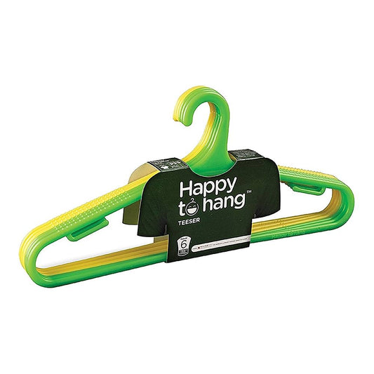 Happy To Hang Teeser Hangers Yellow & Green - 6 U