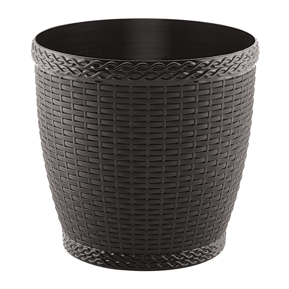 Rajesh Heritage Plastic Planter Pot - Black - 1 U